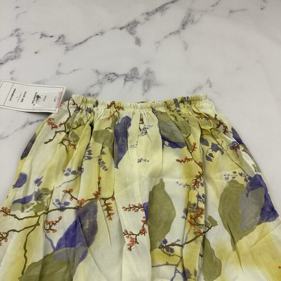 We Be Bop Womens Vintage Y2k Midi Skirt Plus Size 0x New Yellow Purple Butterfly - Picture 8 of 10